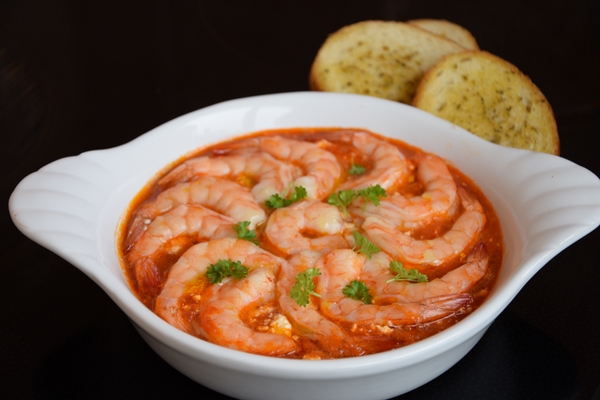 Скариди саганаки — стъпка 1