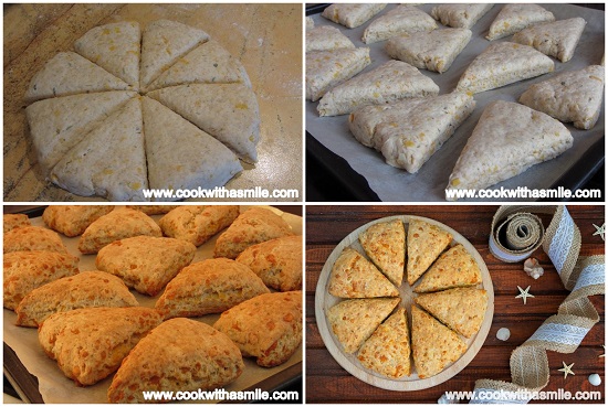 Сконс с чедър и мащерка (scones) — стъпка 5